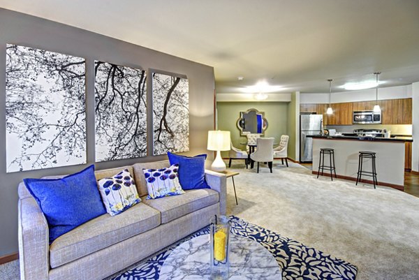 living room at Harrington Square Apartments            