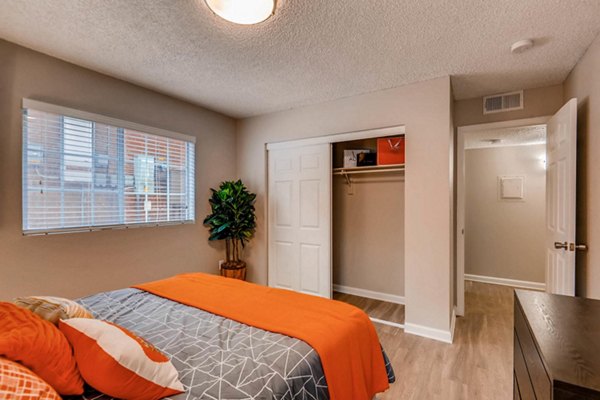 bedroom at The Eva Apartments