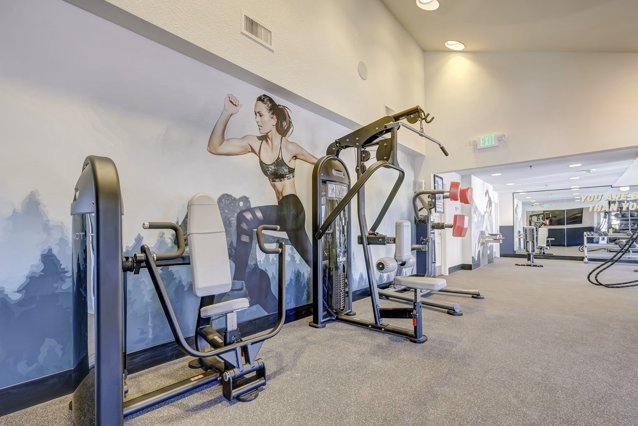 fitness center at Village Creek at Brookhill Apartments