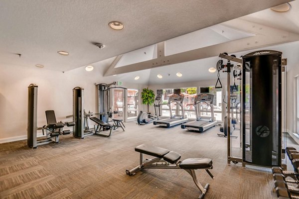 State-of-the-art fitness center with modern equipment at The Eva Apartments, perfect for active lifestyles