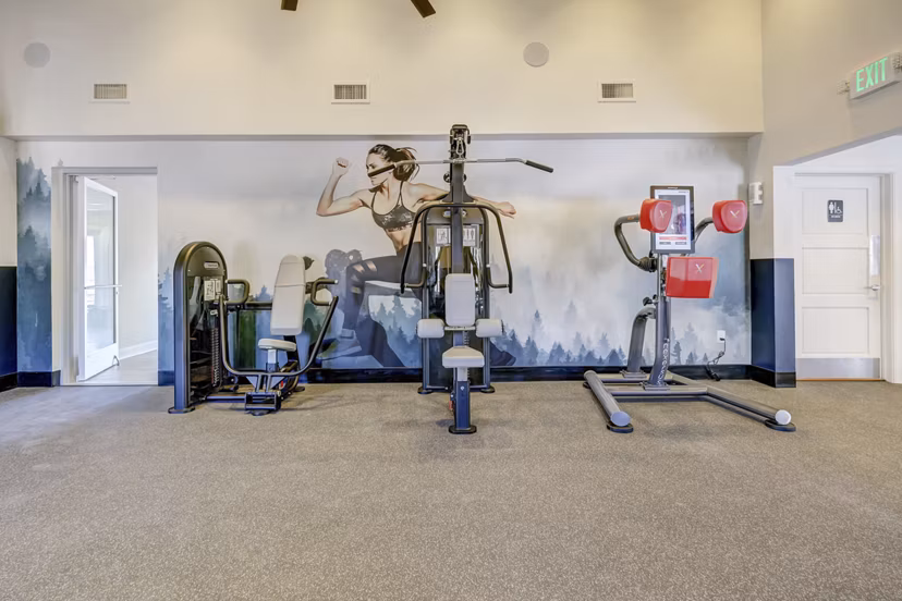fitness center at Village Creek at Brookhill Apartments