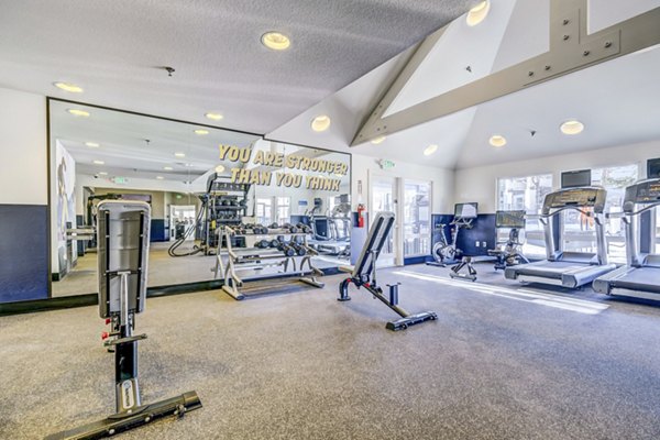 Modern fitness center with state-of-the-art equipment at Village Creek at Brookhill Apartments Perfect for an active lifestyle