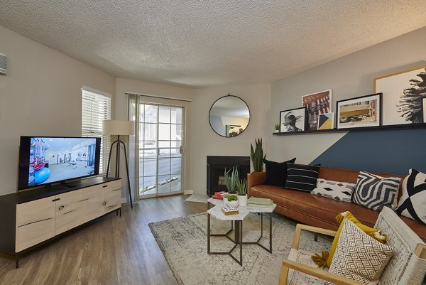 living room at Village Creek at Brookhill Apartment