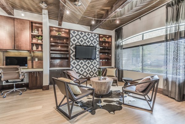 Clubhouse featuring modern design elements at Deseo at Grand Mission Apartments