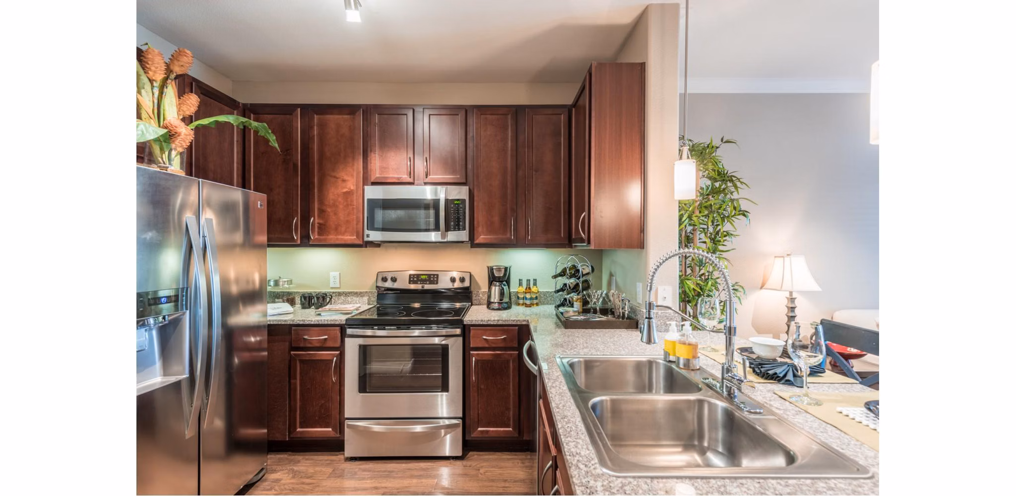 kitchen at Deseo at Grand Mission Apartments