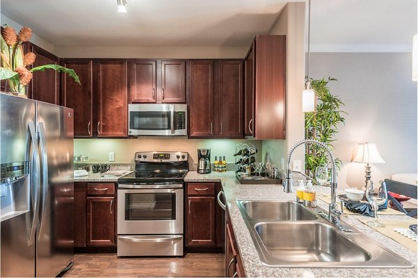 kitchen at Deseo at Grand Mission Apartments