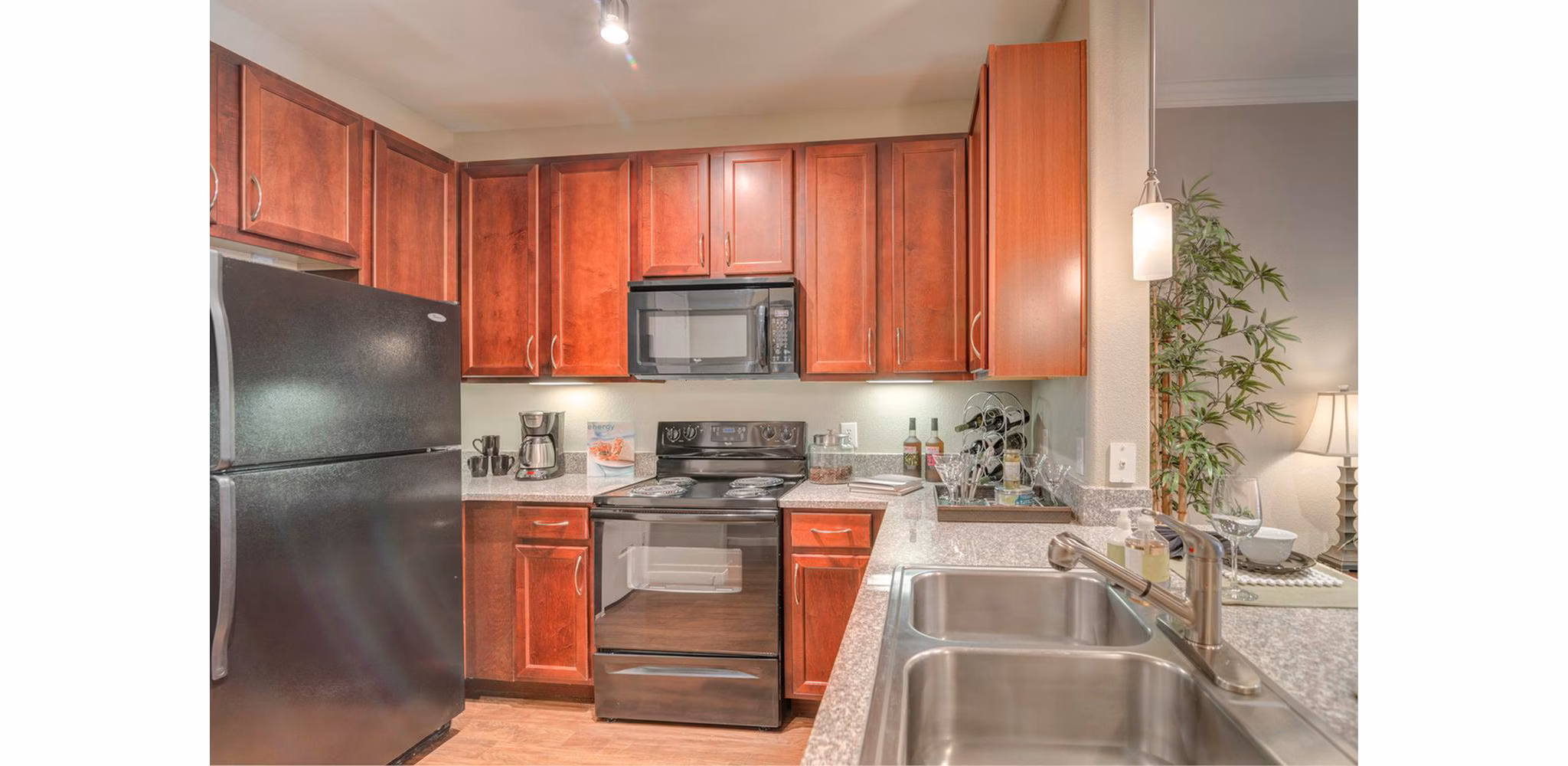 kitchen at Deseo at Grand Mission Apartments