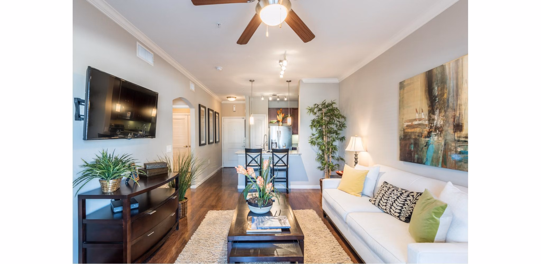 living room at Deseo at Grand Mission Apartments