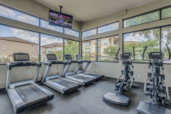 fitness center at Laurel Canyon Apartments