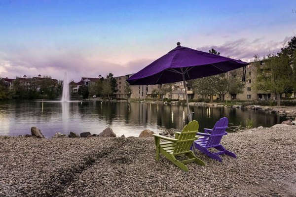 Lakeview Towers at Belmar Apartments: Scenic lake view from luxury apartments in Lakewood