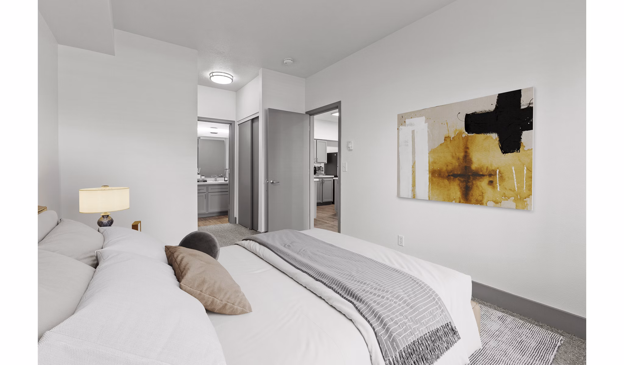 bedroom at Big Trout Lodge Apartments