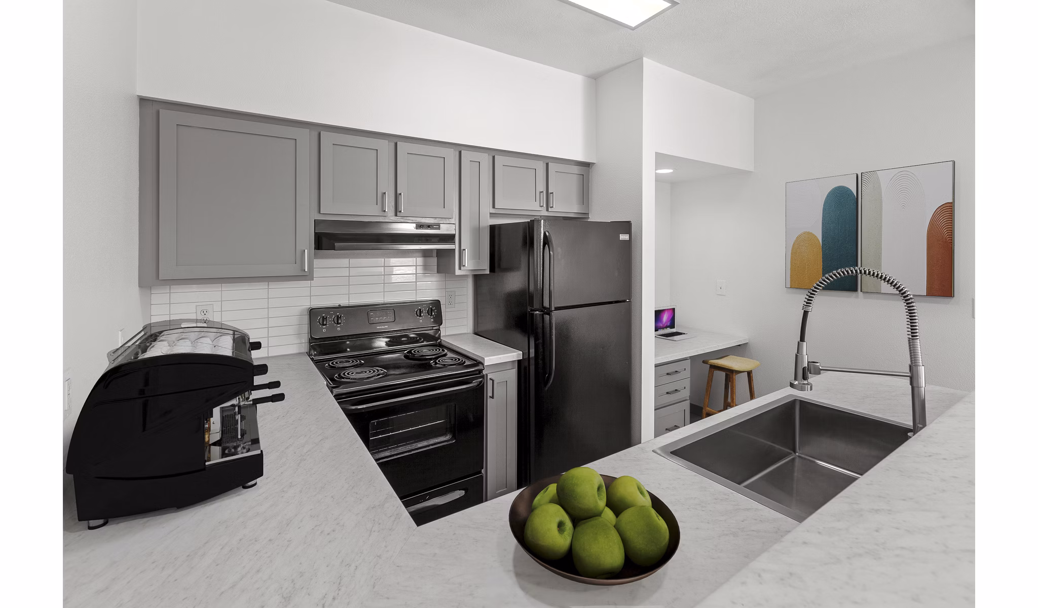 kitchen at Big Trout Lodge Apartments