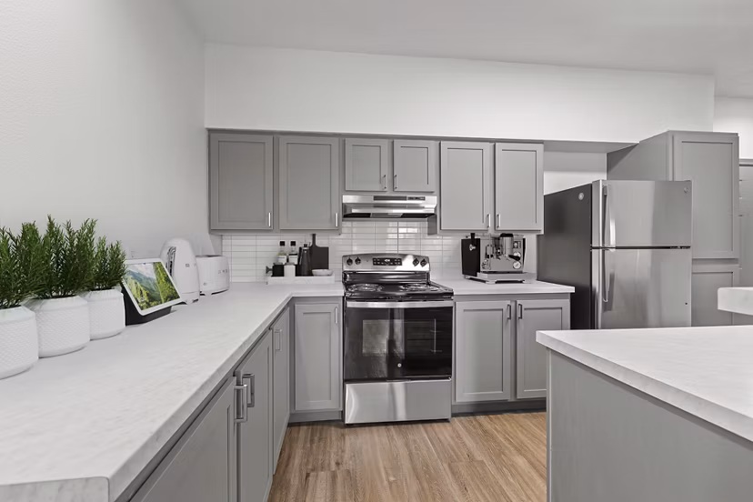 kitchen at Big Trout Lodge Apartments