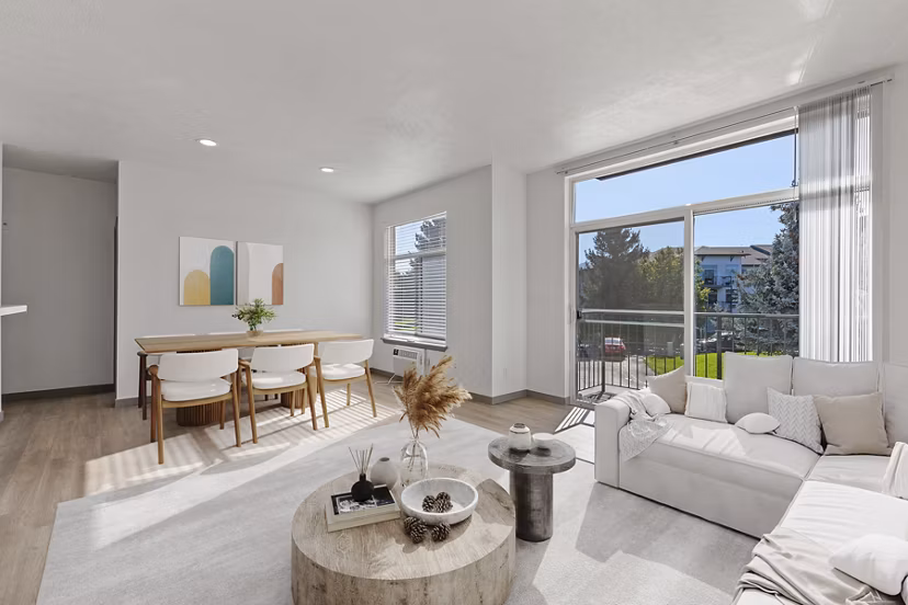 living room at Big Trout Lodge Apartments