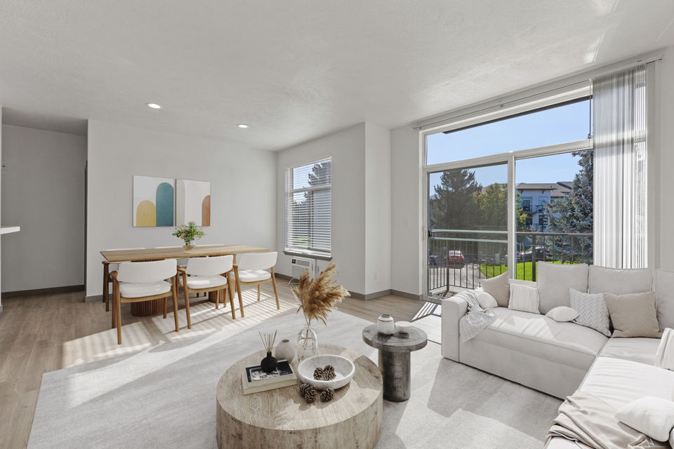 living room at Big Trout Lodge Apartments