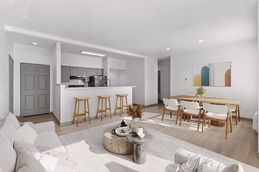 living room at Big Trout Lodge Apartments
