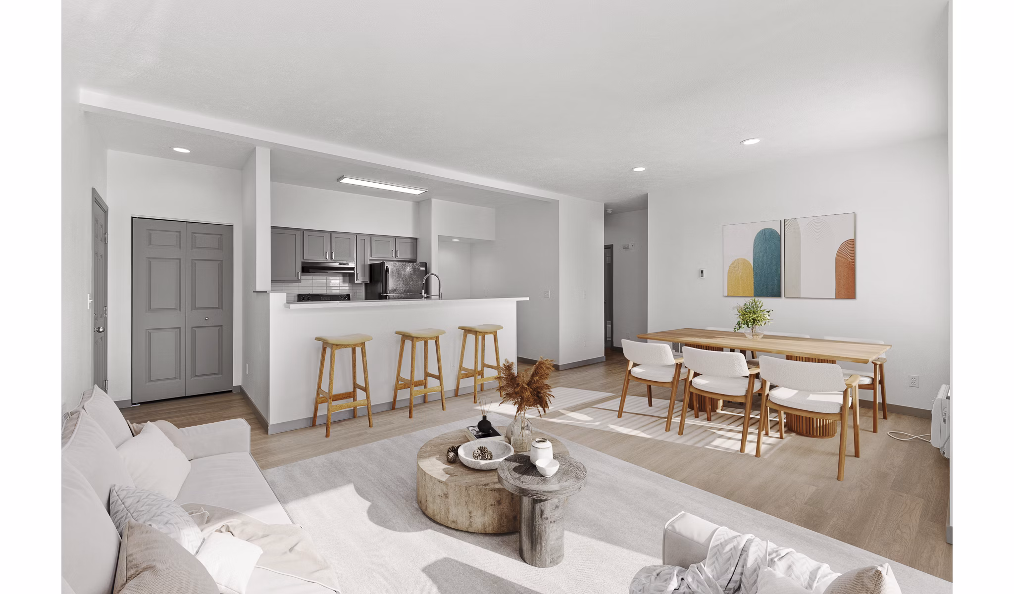 living room at Big Trout Lodge Apartments