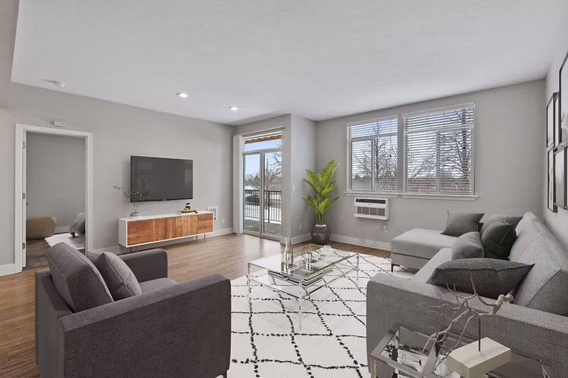 living room at Big Trout Lodge Apartments