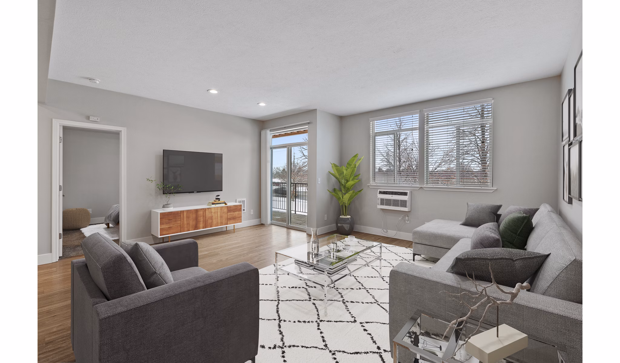 living room at Big Trout Lodge Apartments