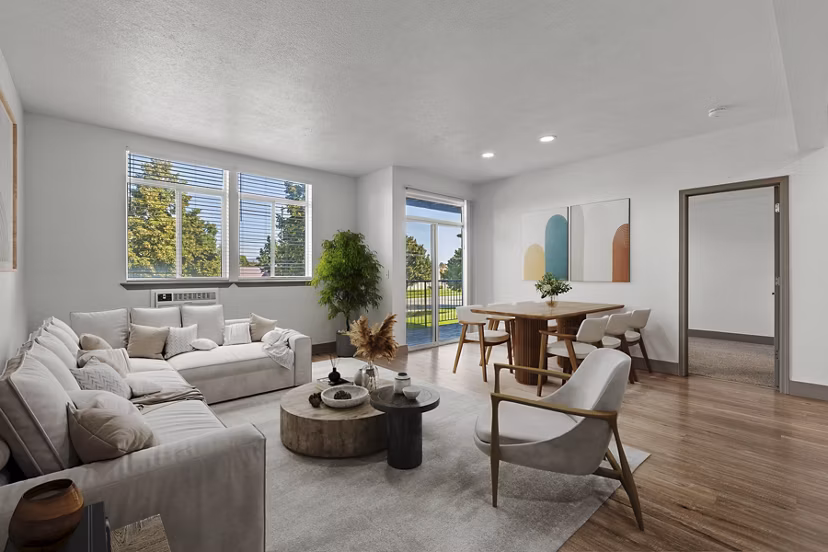 living room at Big Trout Lodge Apartments
