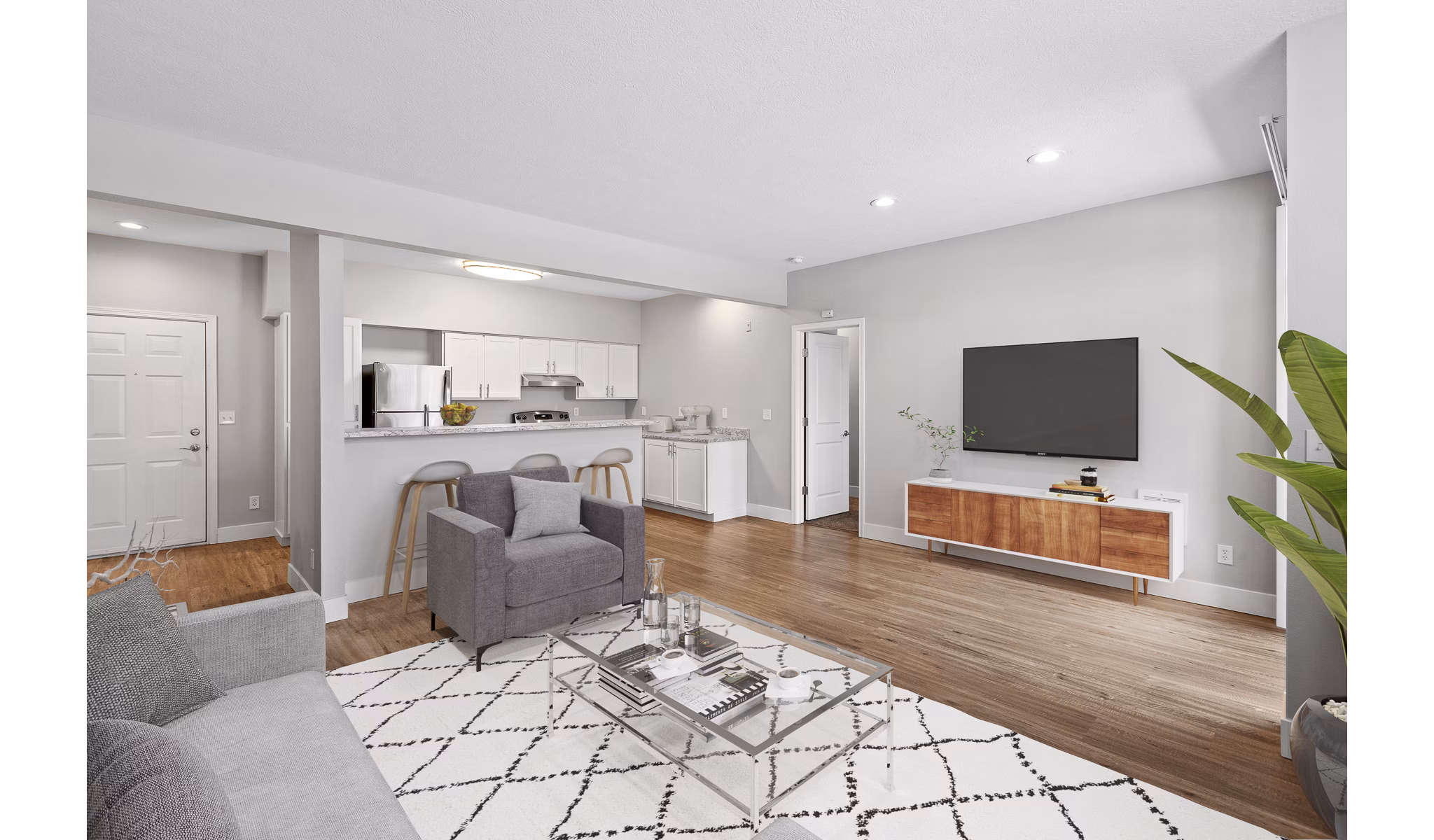 living room at Big Trout Lodge Apartments