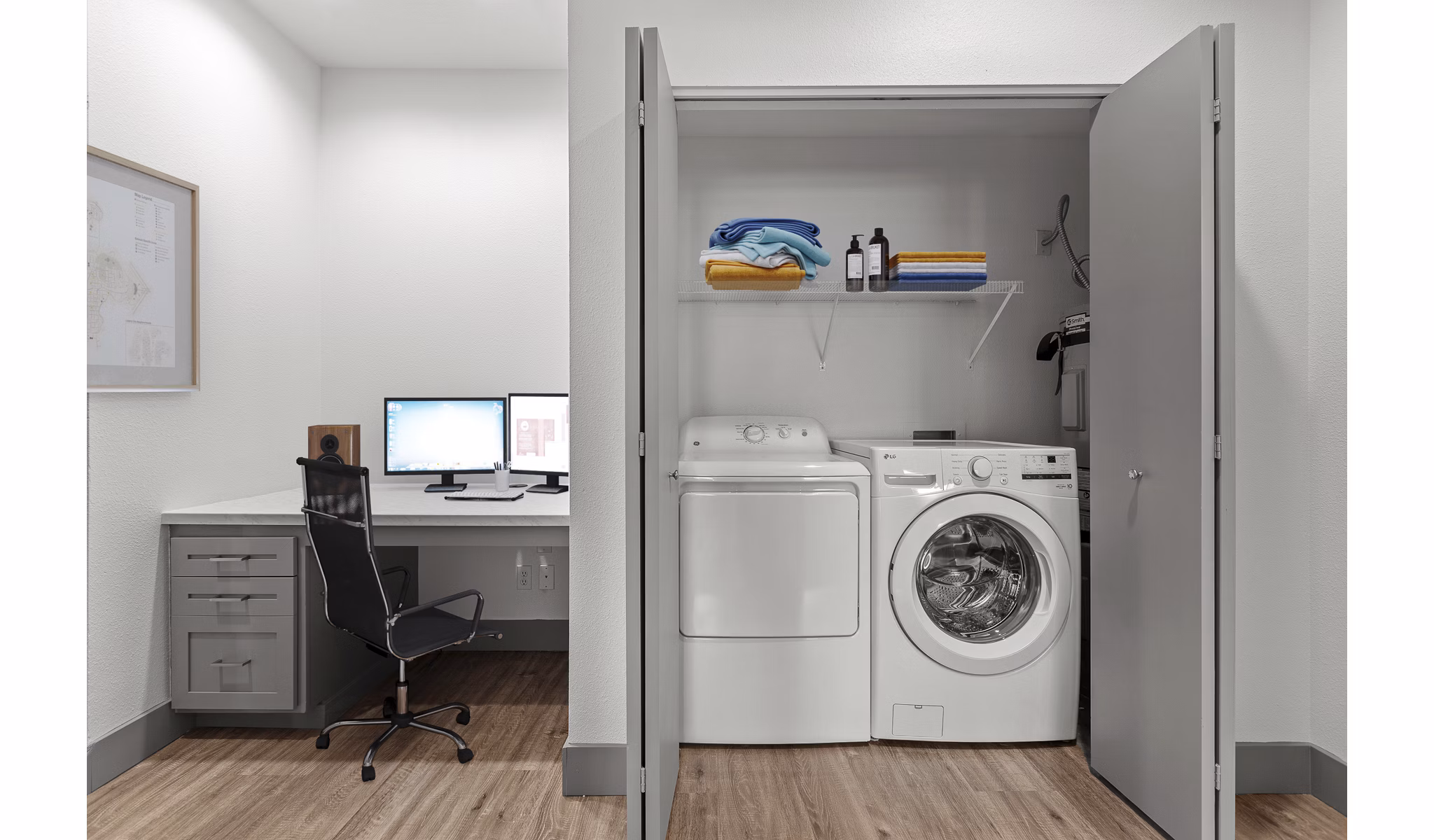 laundry room at Big Trout Lodge Apartments