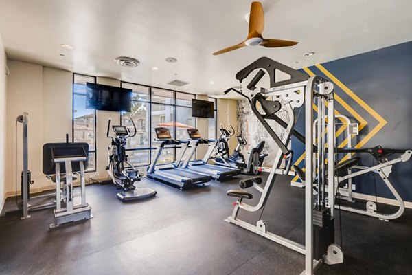 Fitness center equipped with state-of-the-art machines at Chazal Scottsdale Apartments