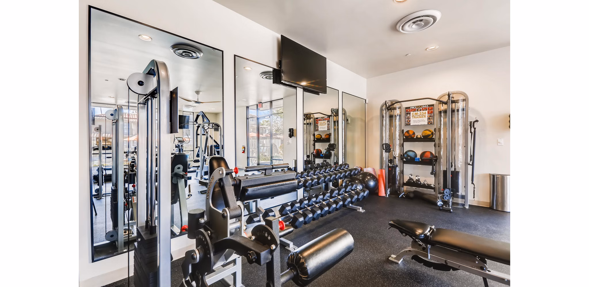 Modern fitness center with state-of-the-art equipment at Chazal Scottsdale Apartments