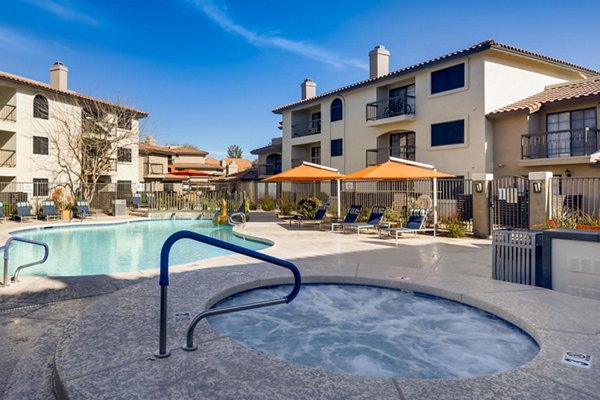 Relaxing hot tub at Chazal Scottsdale Apartments, a luxury Greystar community