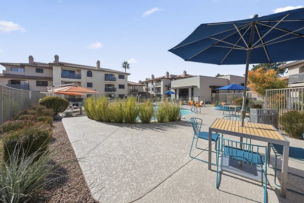 patio at Chazal Scottsdale Apartments