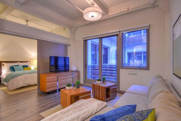 living room at  The Wilson Building Apartments
