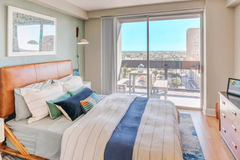 bedroom at Houston House Apartments