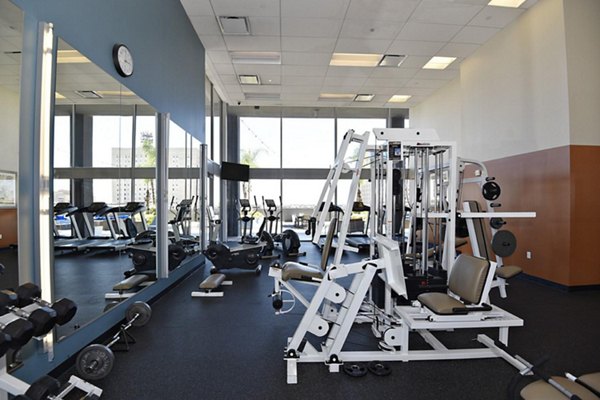 fitness center at Houston House Apartments