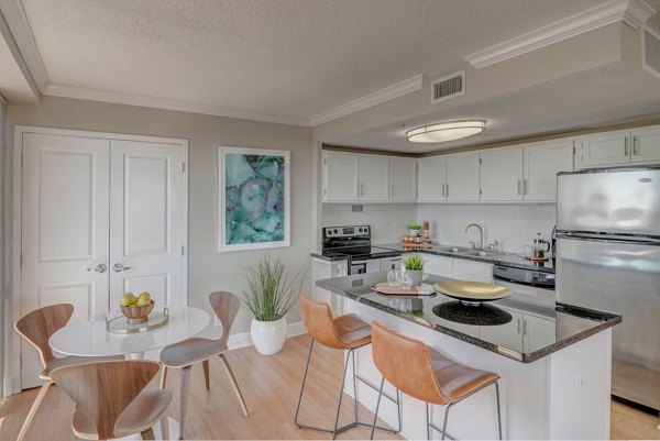 kitchen at Houston House Apartments