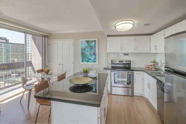 kitchen at Houston House Apartments