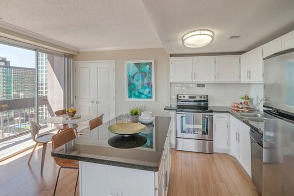 kitchen at Houston House Apartments