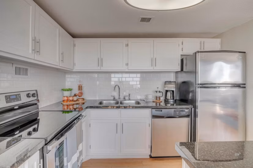 kitchen at Houston House Apartments