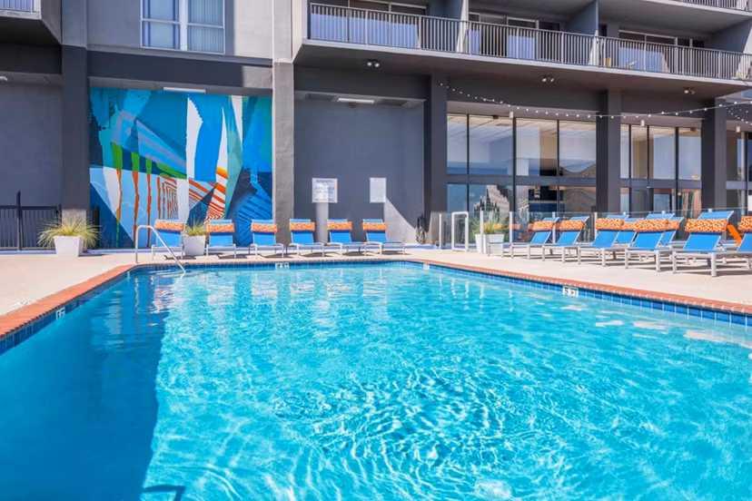 pool at Houston House Apartments