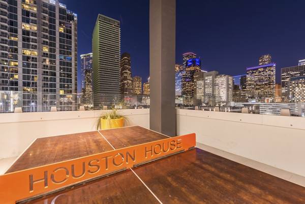 ping pong at Houston House Apartments
