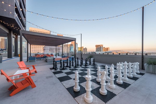 ping pong at Houston House Apartments