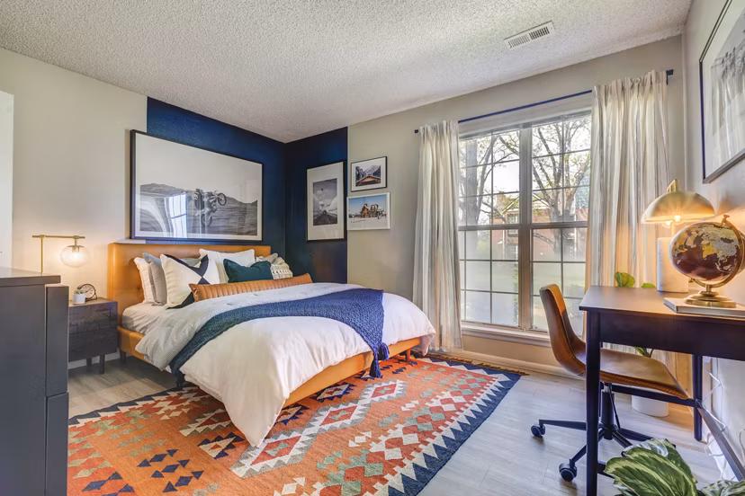 bedroom at Riverbend partments