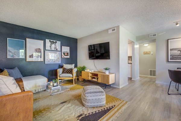 living room at Riverbend Apartments