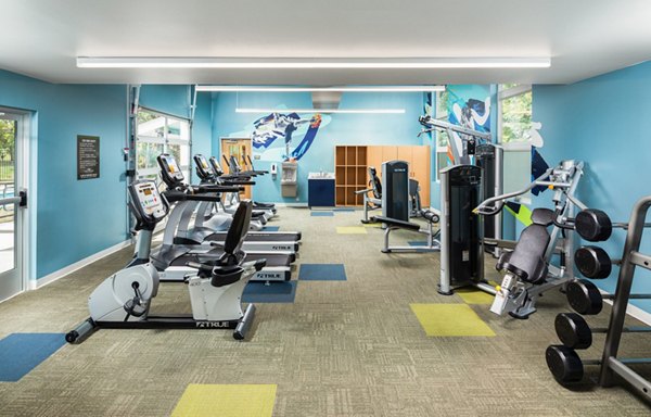 fitness center at The Ridge at Mountain View Apartments