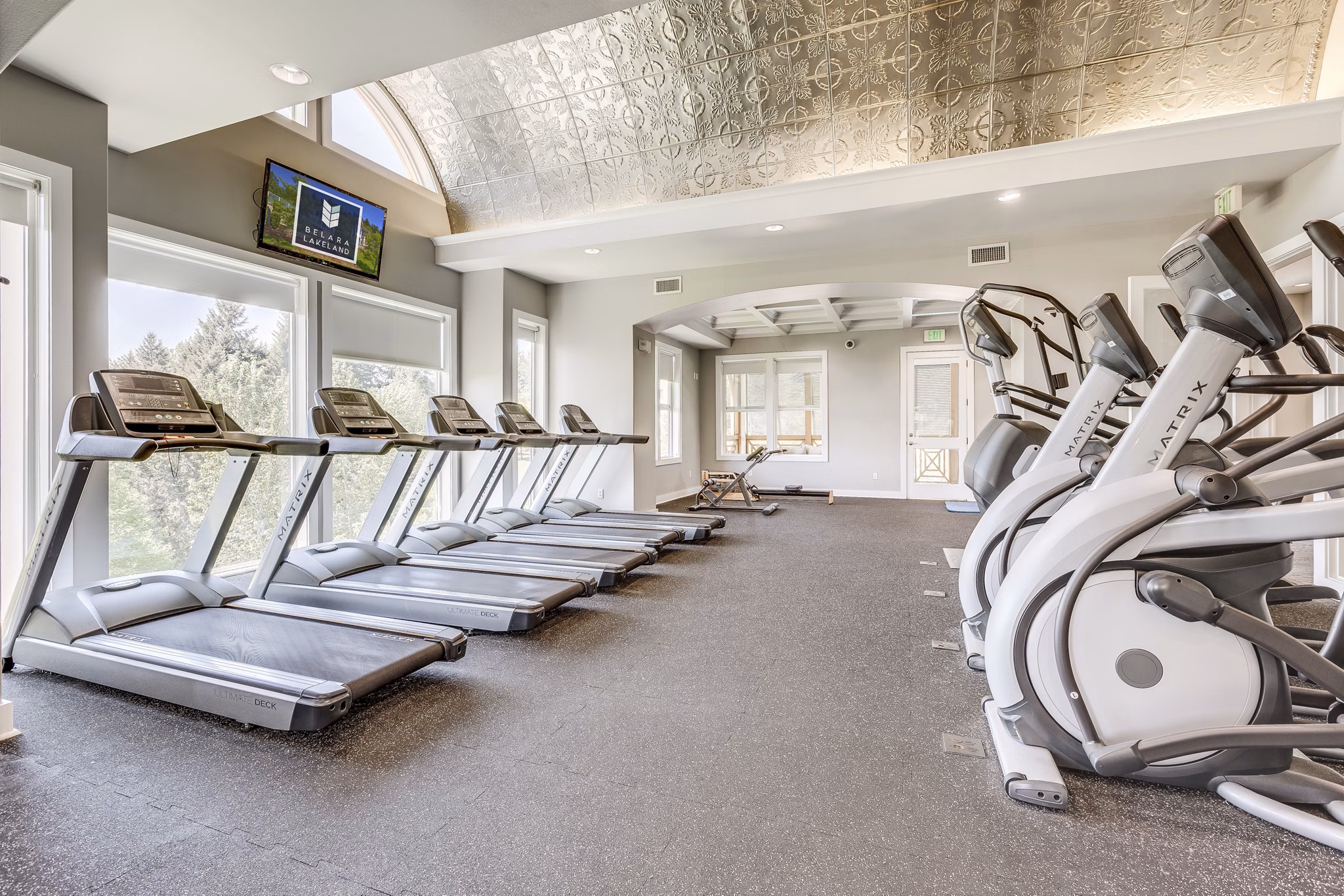 fitness center at Belara at Lakeland Apartments 