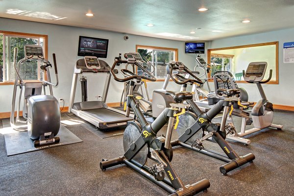 Modern fitness center with state-of-the-art equipment at Central Park East Apartments