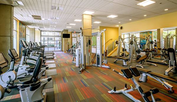 fitness center at Equinox Apartments