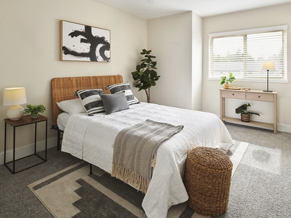 bedroom at The Woodlands Apartments