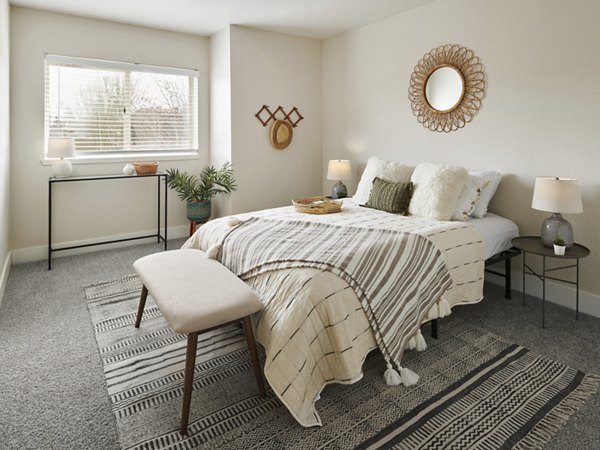 bedroom at The Woodlands Apartments