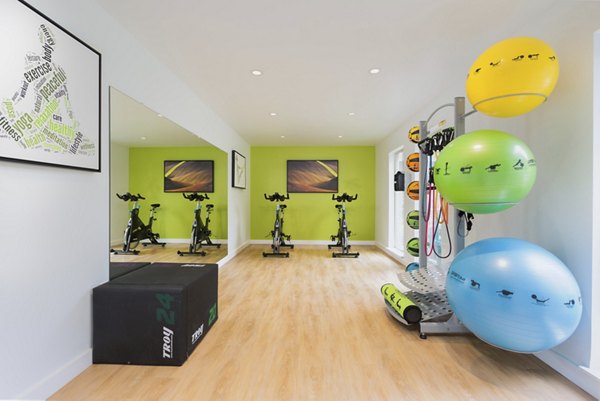 yoga/spin studio at The Woodlands Apartments