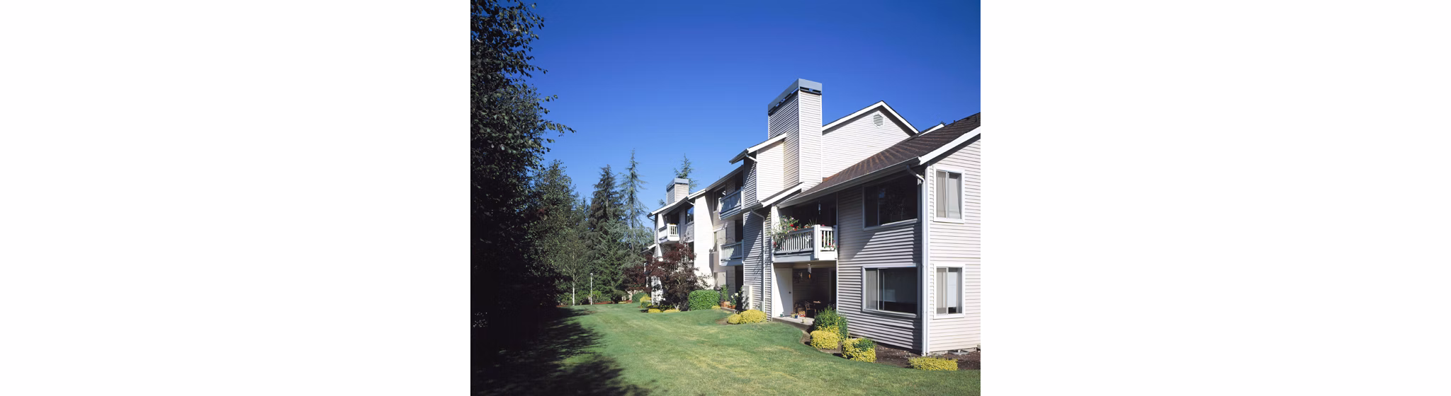 Island Homestead Apartments: Charming garden-style community nestled in a lush green setting